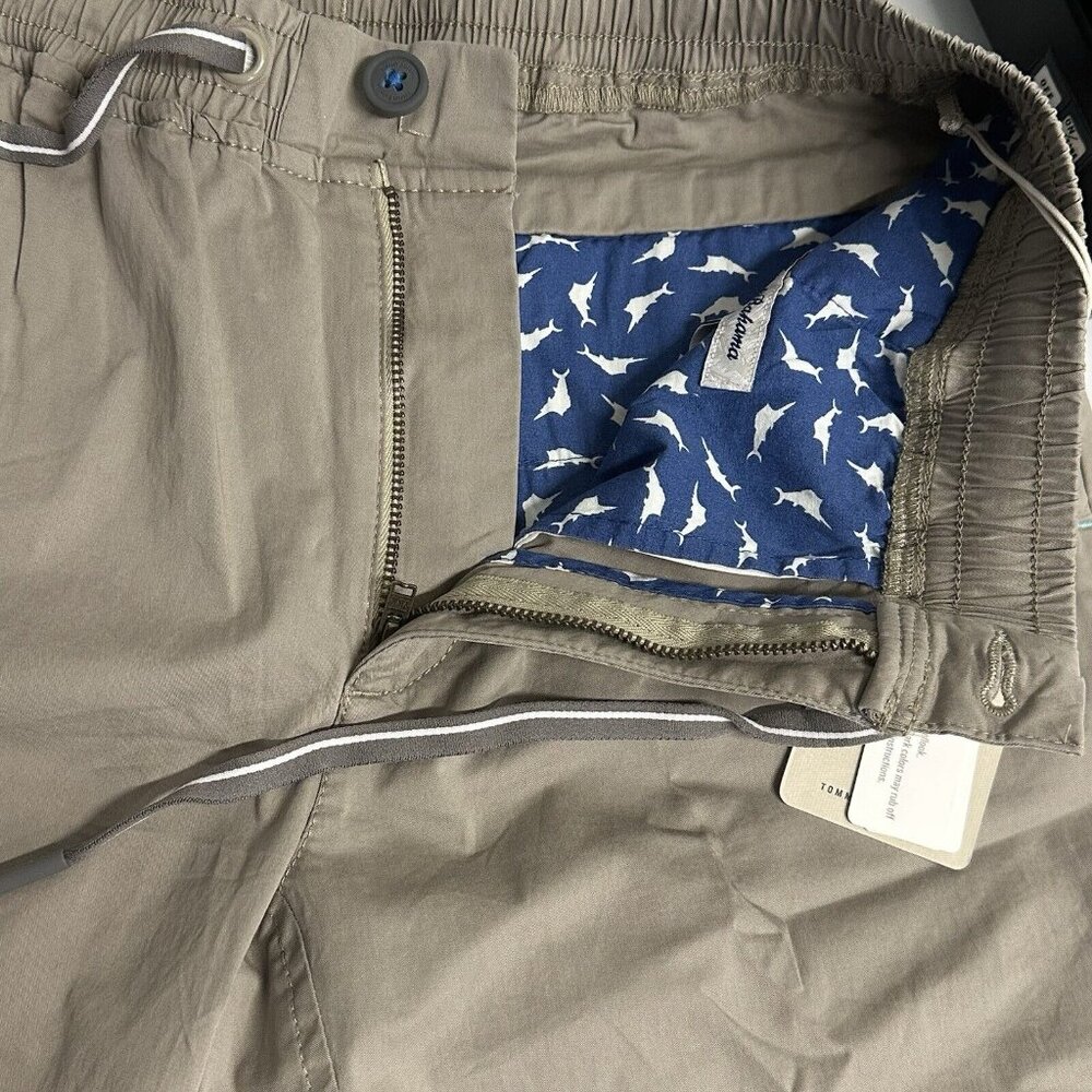 Tommy Bahama Mens Small Dk Sand Oceanside Poplin Elastic Waist 8" Inseam Shorts - Picture 4 of 8